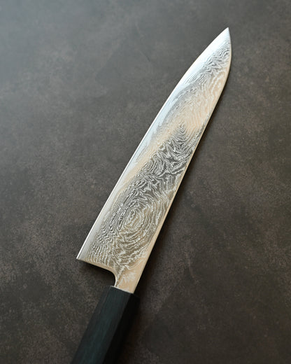 Kanetaka Limited Gyuto 363mm – VG10 Damascus-Clad Steel / Mirror Finish / Handcrafted by Artisan