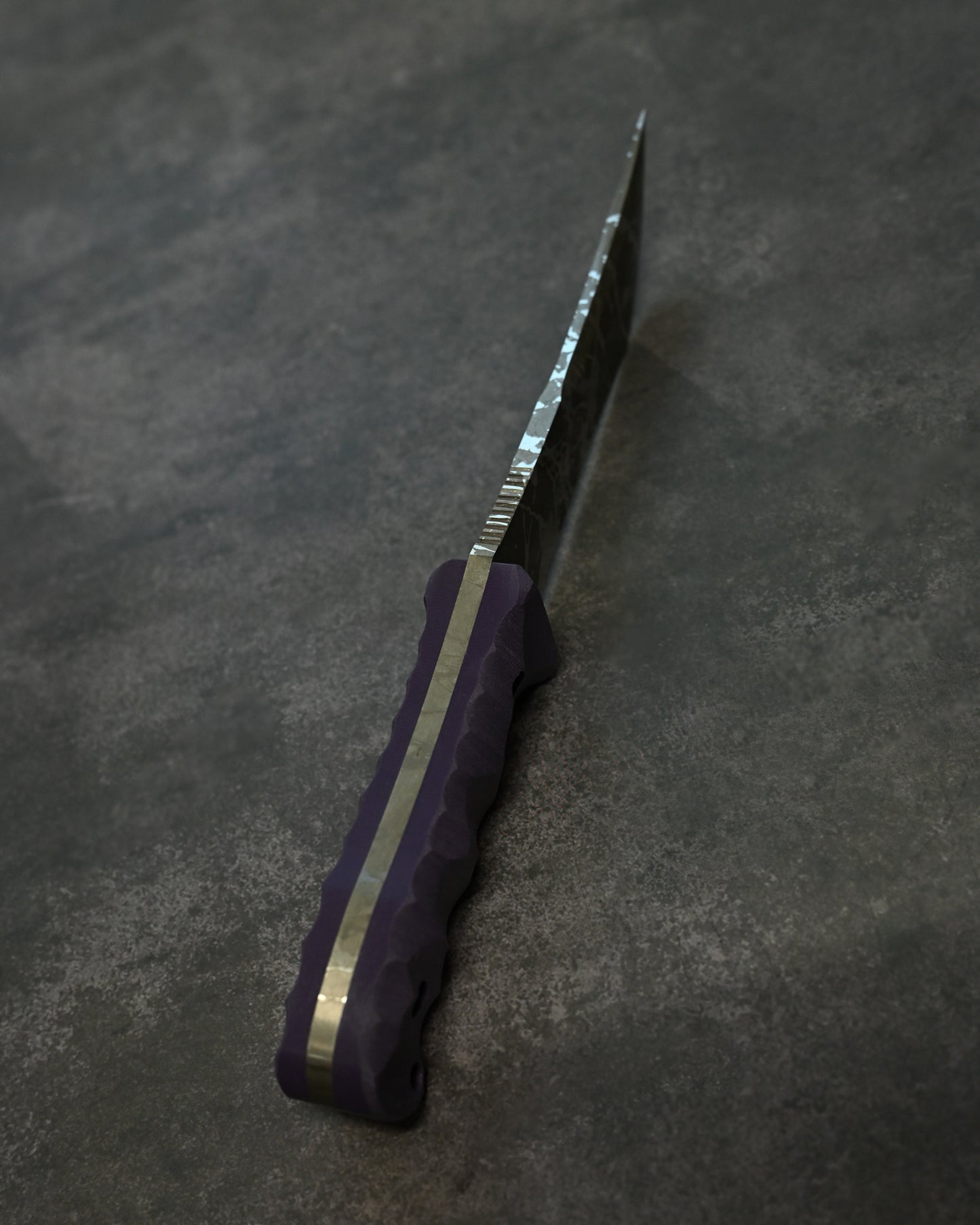 Limited Edition｜Kiku Matsuda — Masayuki Matsuda “Fuuga H&H”｜OU-31 Outdoor Fixed Blade｜Purple G10 Handle｜Handmade in Japan