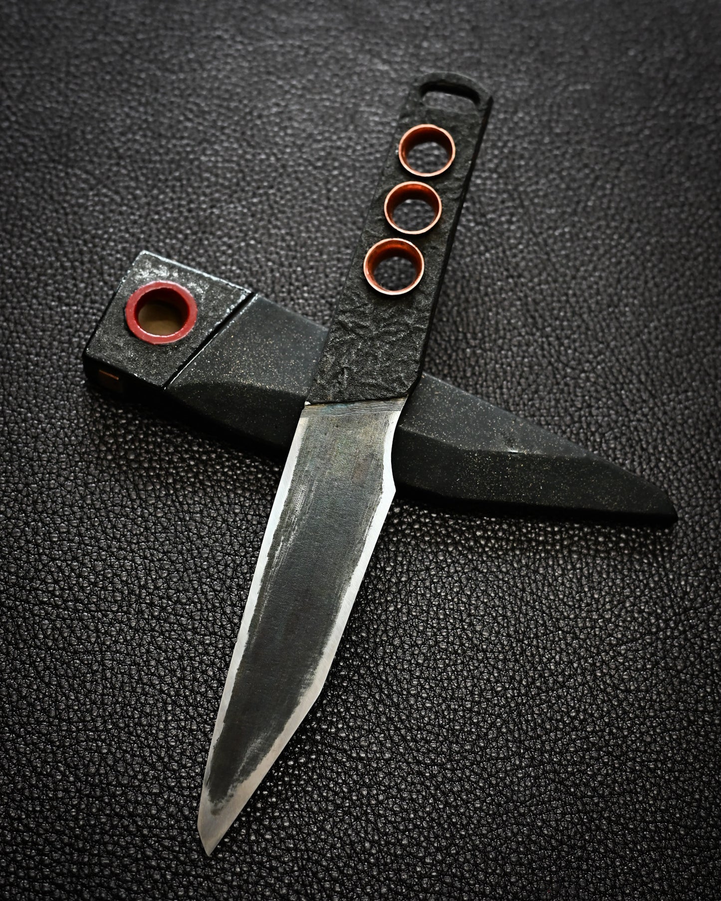 Recommended Artist Yukio Nibu One-Off Custom Knife No. R8-8 Forged from Vintage Hand-Forged Blade Steel