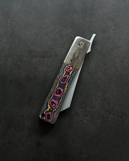 Haoworks Design Eirou  Japan ZDP189 Folding Knife Neon Lava Handle