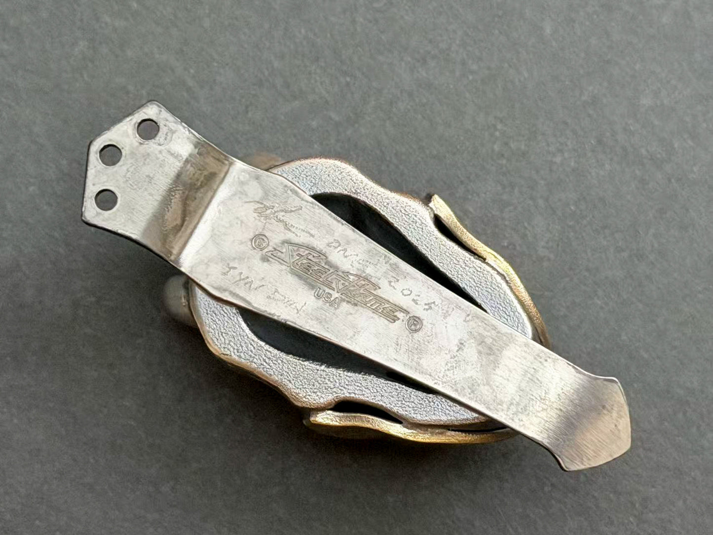 Steel Flame XXXL Silver Hannya Skull with Bronze Mask, 45A Inlay & Faceted Gem Eyes
One-Off · Hand-Signed · Three-Hole Clip