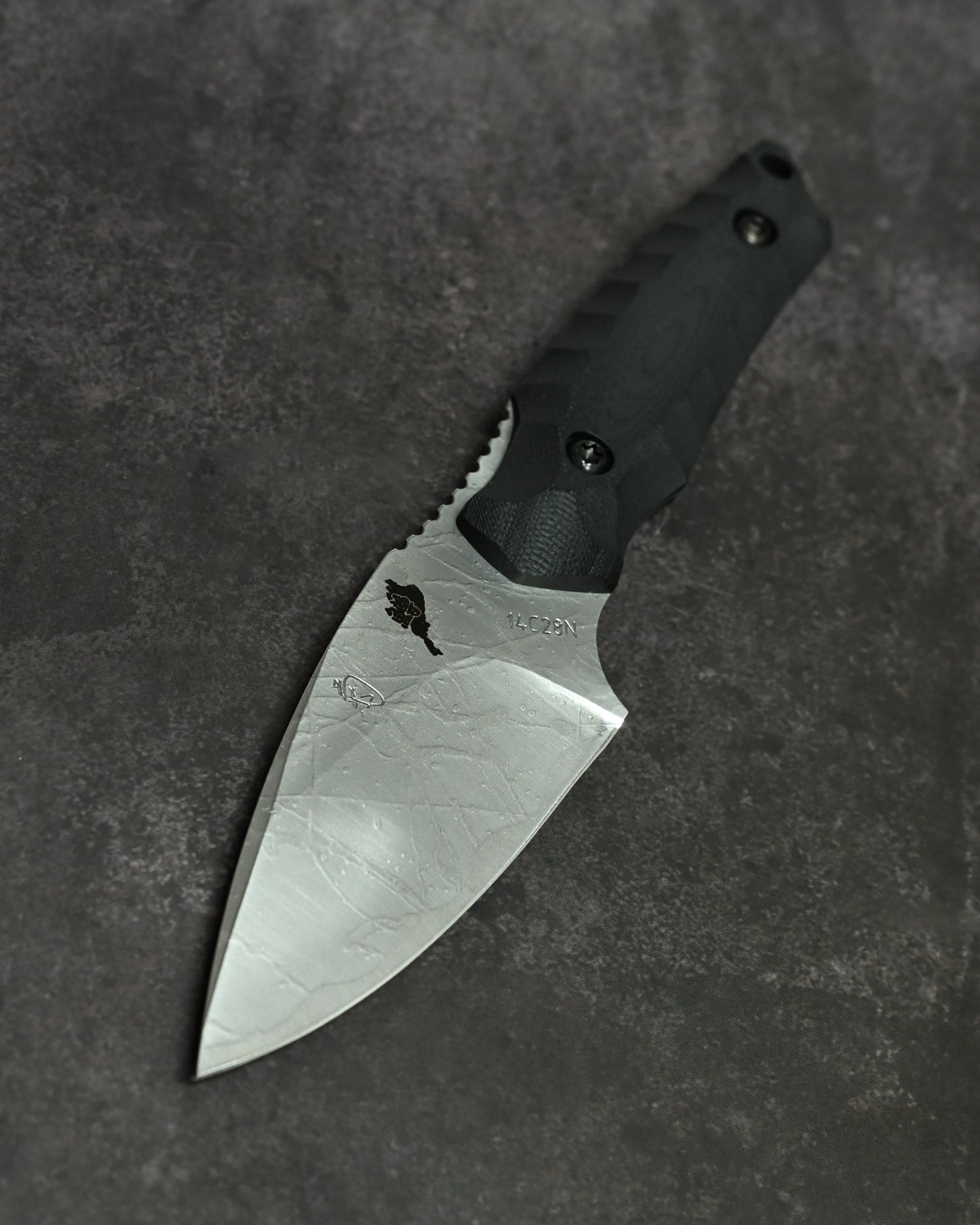 極稀少｜琵琶湖特別モデル｜松田菊男「湖風」｜14C28N アウトドア直刀｜G10ハンドル