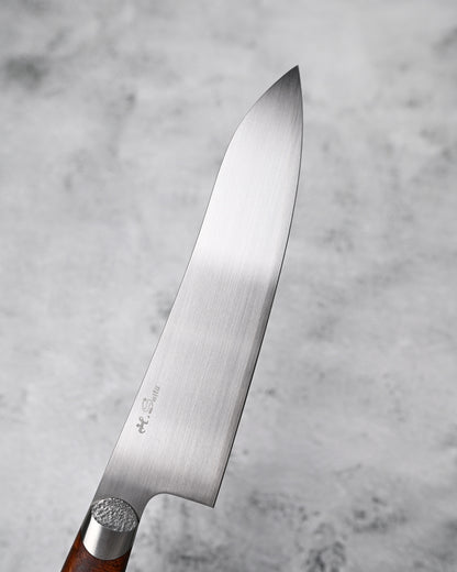 Japan Made Hiroshi Saito Handmade SG2 Chef Knife｜Karin Wood Handle｜Hand-Brushed Blade