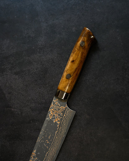 Takeshi Saji Chef KnifeVG10 Damascus  Sujihiki270mm – Brown Bone Handle