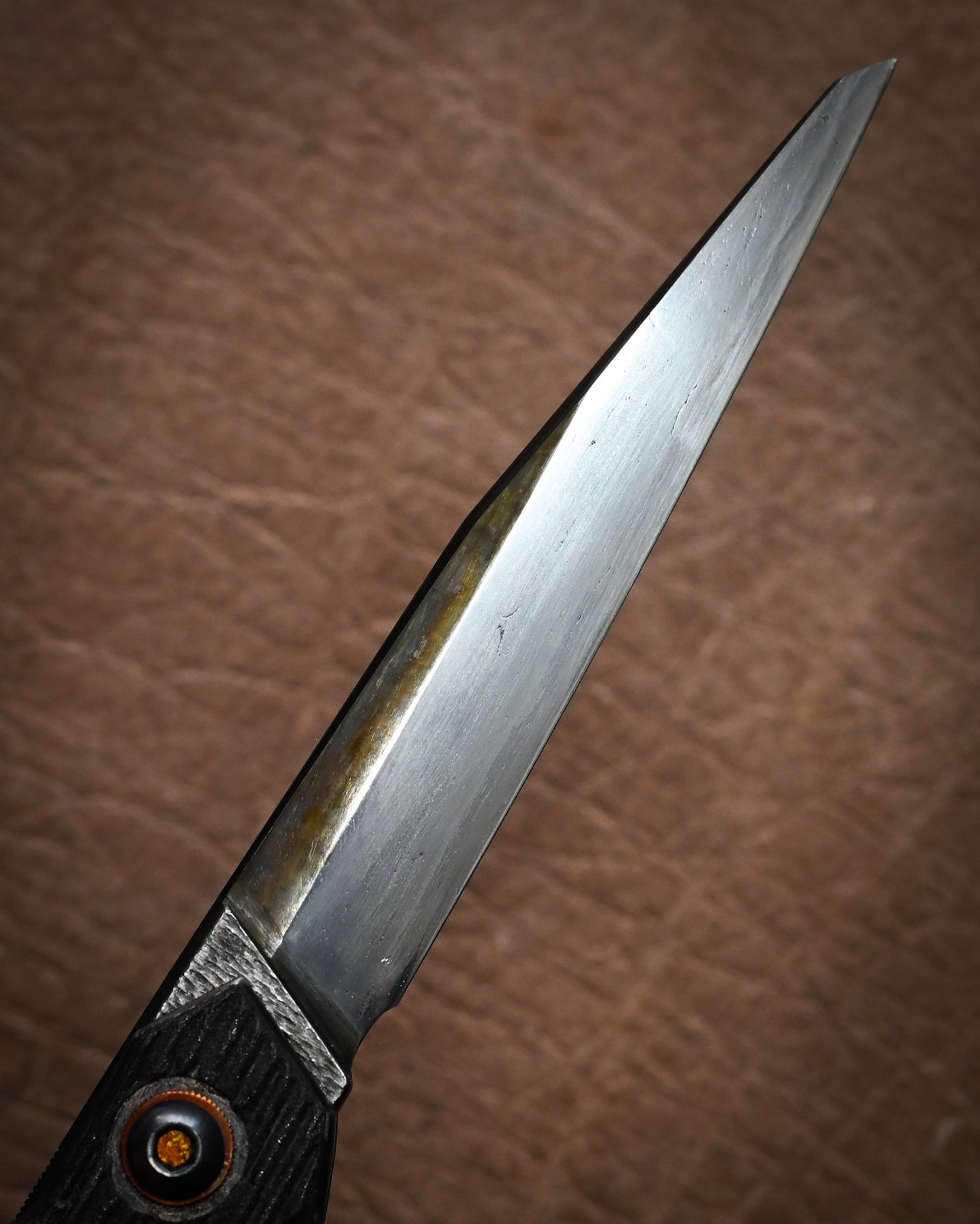 Highly Recommended Artist Piece — Extremely Rare Yukio Nibu Custom Folding Knife Tokyo Exhibition Model No. R8-1 HiKōMori Heavy-Spine Build