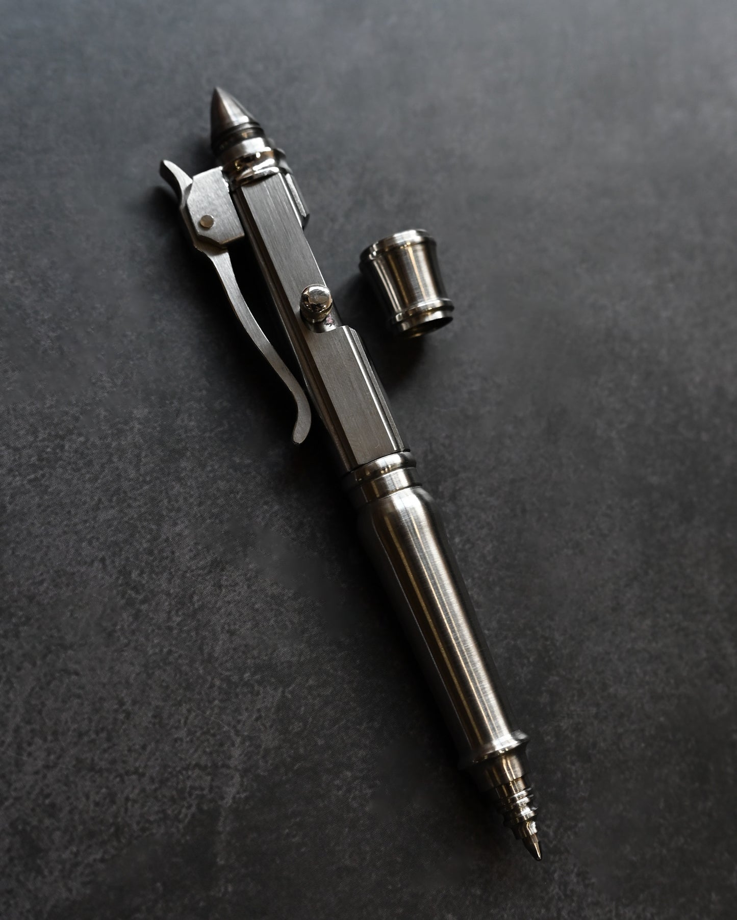 Hidetoshi Nakayama Kyoto Show Edition Stainless Steel Bolt-Action Tactical Pen Type B – Rounded Conical Tip