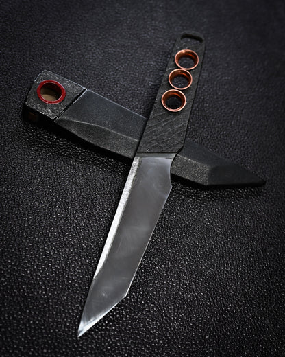 Recommended Artist Yukio Nibu One-Off Custom Knife No. R8-9 Forged from Vintage Hand-Forged Blade Steel