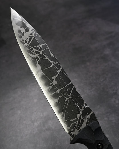 Rare Kiku Knives by Kikuo Matsuda Yukikaze　Custom Outdoor Knife OU-31 Blade