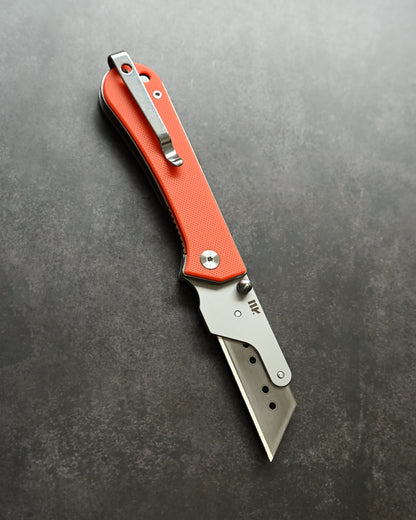 NUKNIVES Orange G10 Handle Quick-Open Replaceable Blade Utility Knife | Kumpanter U23