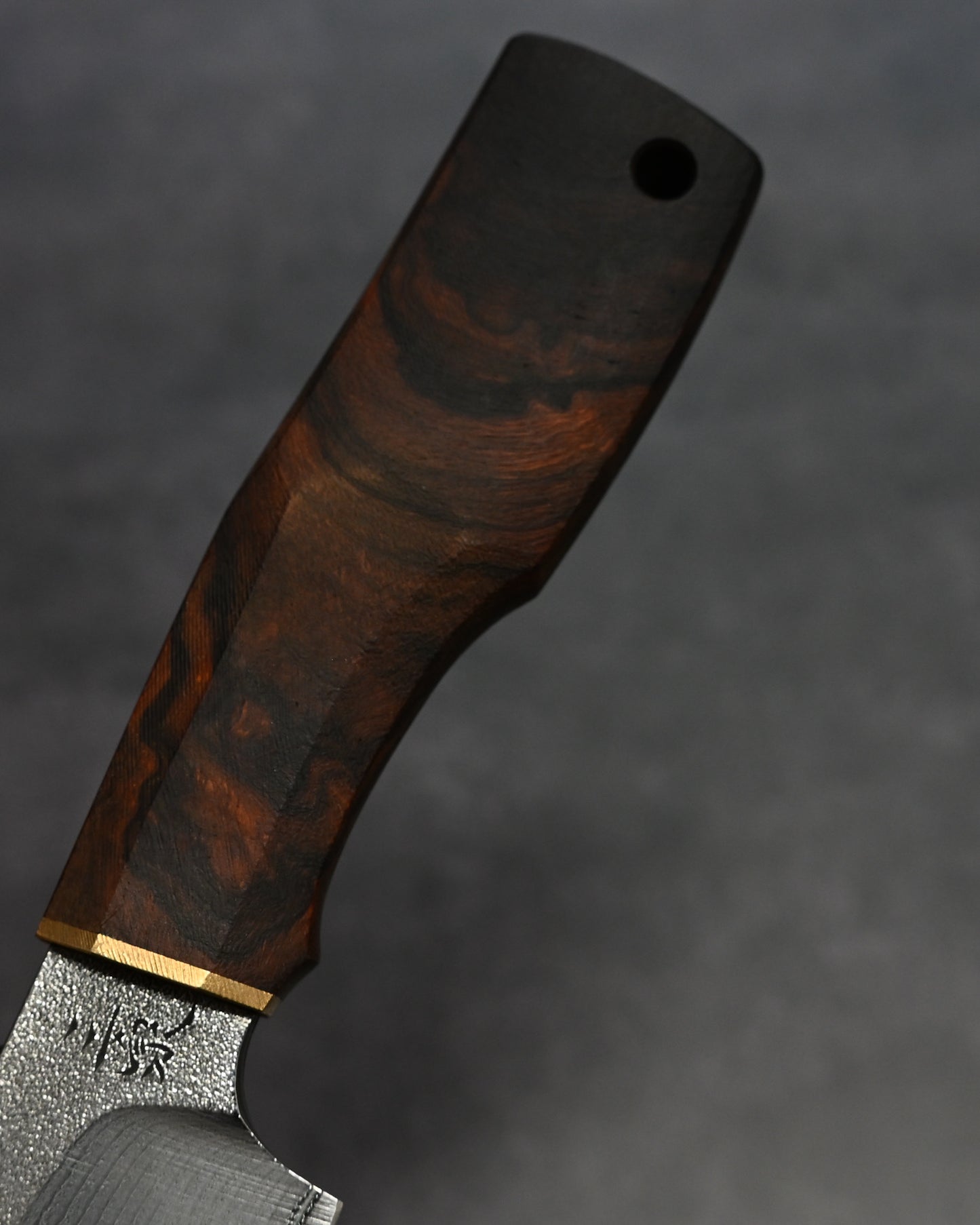 Sunizumi Knives “Little Brown” Full Custom Outdoor Bunka Knife SPG2 Damascus (#6)