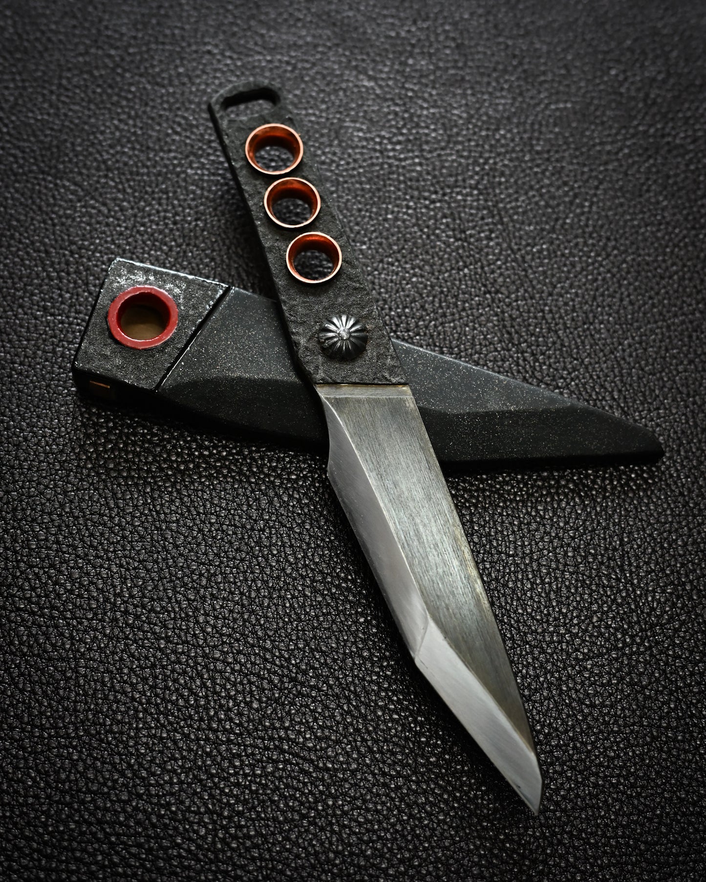 Recommended Artist Yukio Nibu One-Off Custom Knife No. R8-8 Forged from Vintage Hand-Forged Blade Steel