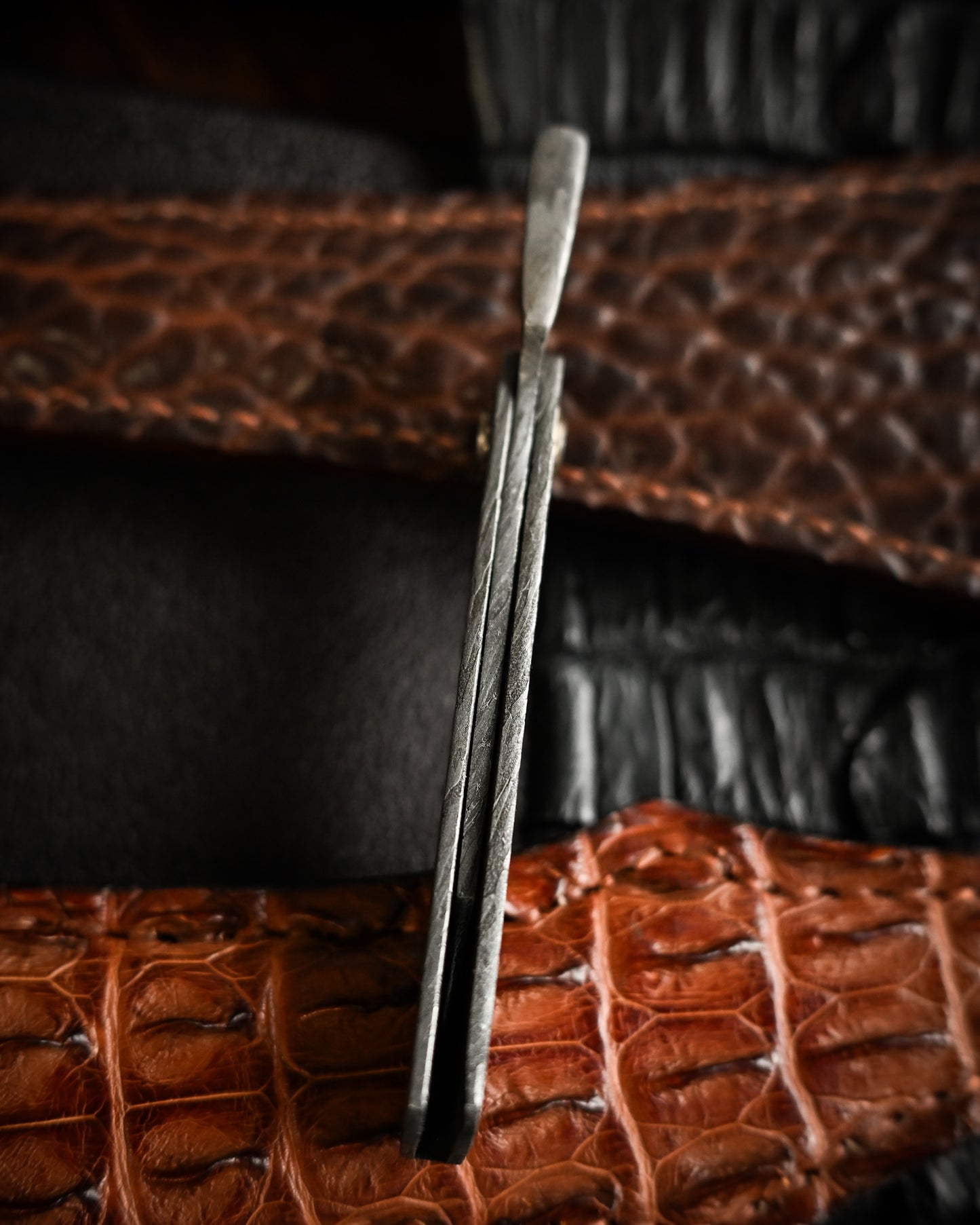 Masayuki Tashiro S7110 Forged Dragon Scale Damascus Higonokami EDC Custom Folding Knife