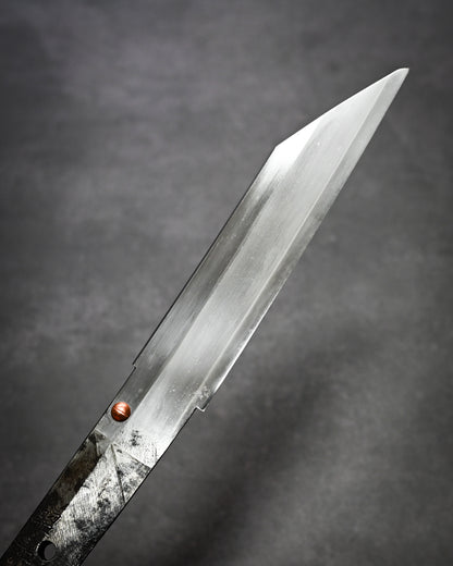 Yukio Nibu – One-Off Custom Knife R8-12 Reclaimed Mantetsu Sword Fragment (1940)