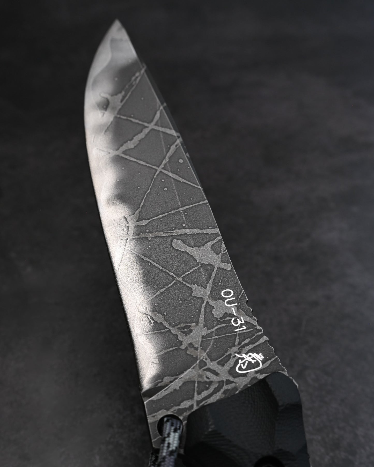 KIKUKNIVES AOKITAKAZE Rare Ginza Exhibition Edition – OU-31 Steel, Black G10 Handle, Personally Signed