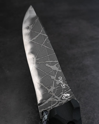KIKUKNIVES AOKITAKAZE Rare Ginza Exhibition Edition – OU-31 Steel, Black G10 Handle, Personally Signed