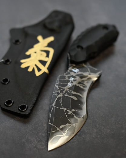 希少・極厚  松田菊男作 「白鷹」  サイン入り ハンドメイド フィクスドブレード  OU-31鋼 × G10ハンドル