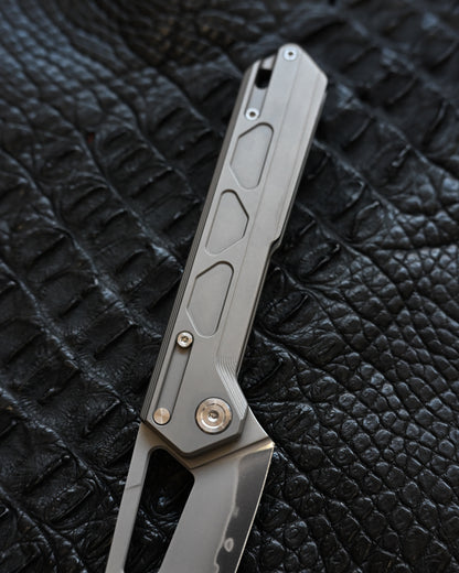TACRAY DT03 Folding Cooking Knife (Titanium Handle | SRS13 Blade)