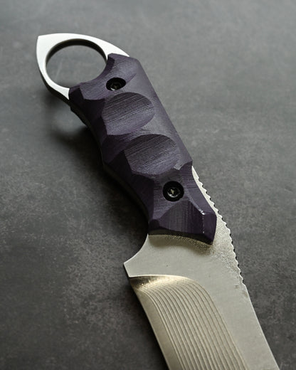 Kikuknives Badger | SPG-2 × Purple G10 | Masayuki Custom Knife [KIKU-BAG]