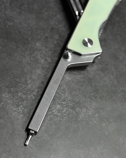 NUKNIVES T33 Multi-Functional Folding Screwdriver – Jade G10 Handle (Includes EDC Pouch)