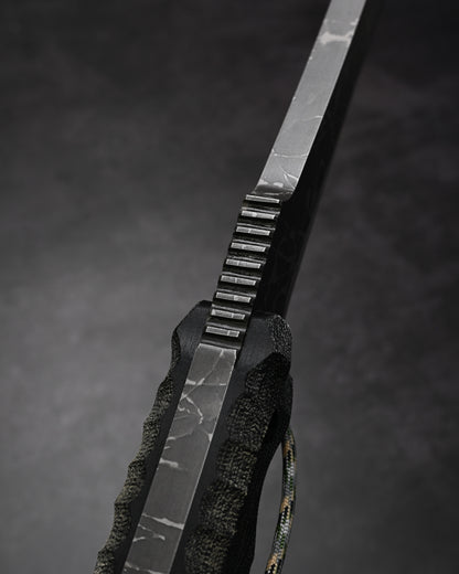 極めて希少 Kiku Knives 松田菊男 雷神 極厚刃カスタムアウトドアナイフ OU-31ブレード