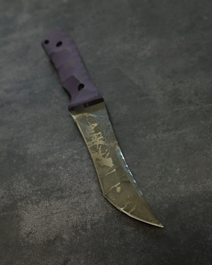 Limited Edition｜Kiku Matsuda — Masayuki Matsuda “Fuuga H&H”｜OU-31 Outdoor Fixed Blade｜Purple G10 Handle｜Handmade in Japan