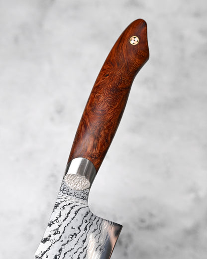 Japan Made Hiroshi Saito Handmade SG2 Damascus Chef Knife｜Karin Wood Handle｜Hand-Polished Blade