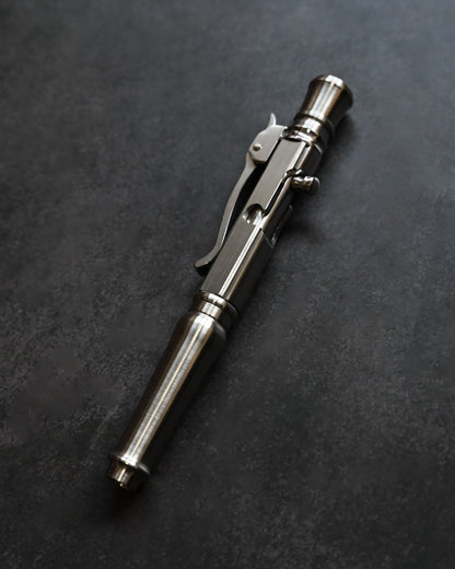 Hidetoshi Nakayama Kyoto Show Edition Stainless Steel Bolt-Action Tactical Pen Type B – Rounded Conical Tip