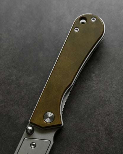NUKNIVES Brass Handle Quick-Open Replaceable Blade Utility Knife Kumpanter U23