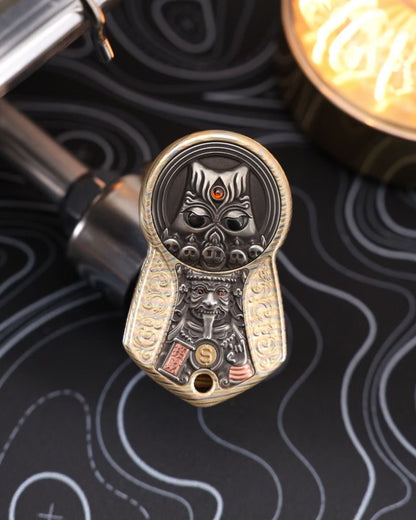 Mokume-gane Body × Zakiram Fortune Goddess — “Seal of Demon” Limited Edition (24 pcs)｜Multi-Metal Magnetic Plates｜Vajra Brass Spinner｜Push-Coin Action