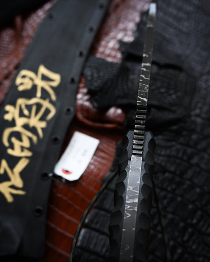 Kiku Matsuda Kikuknives Soryu (Blue Dragon) Ginza Exhibition Edition | Popular Masterpiece Hand-Signed OU-31 Steel Custom Sheath Ultra-Rare Collectible