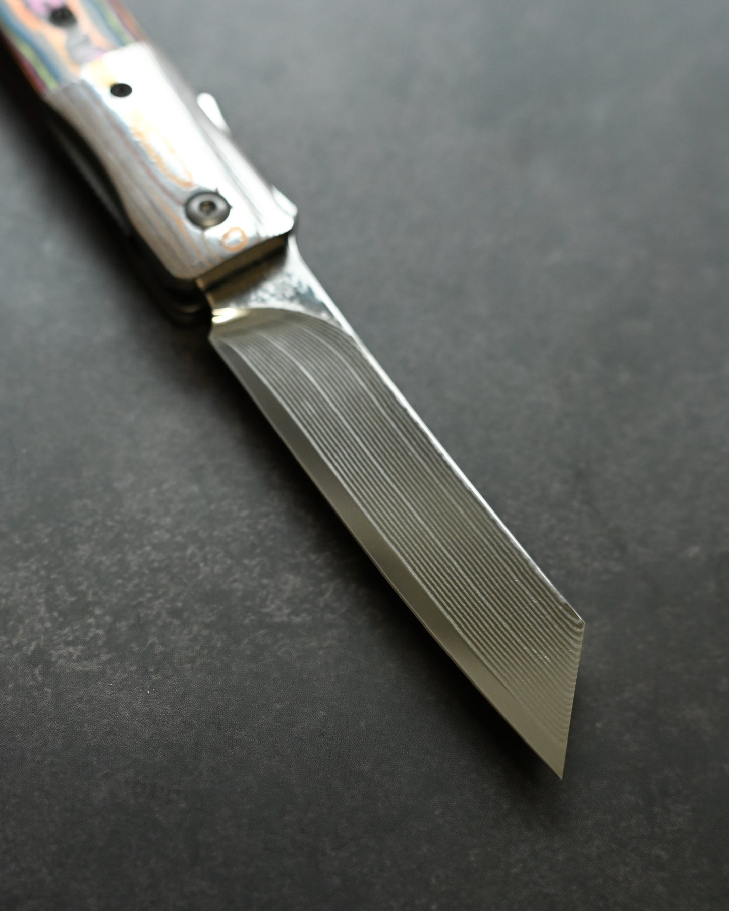 Haoworks Design Eirou Japan SG2 Laminated Steel Folding Knife Neon Lava Handle