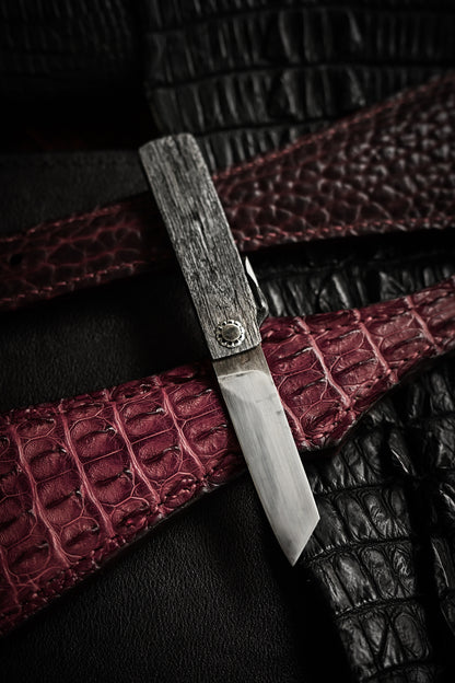 Japan Made Masayuki Tashiro S703 One-Off Aogami Fat-Mamori EDC Custom Folding Knife