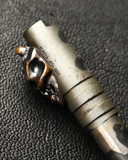 Rare Steel Flame Hand-Signed One-Off XL Grit Hannya Bushido Bottle Opener, Modified from a KART .45 NM Barrel