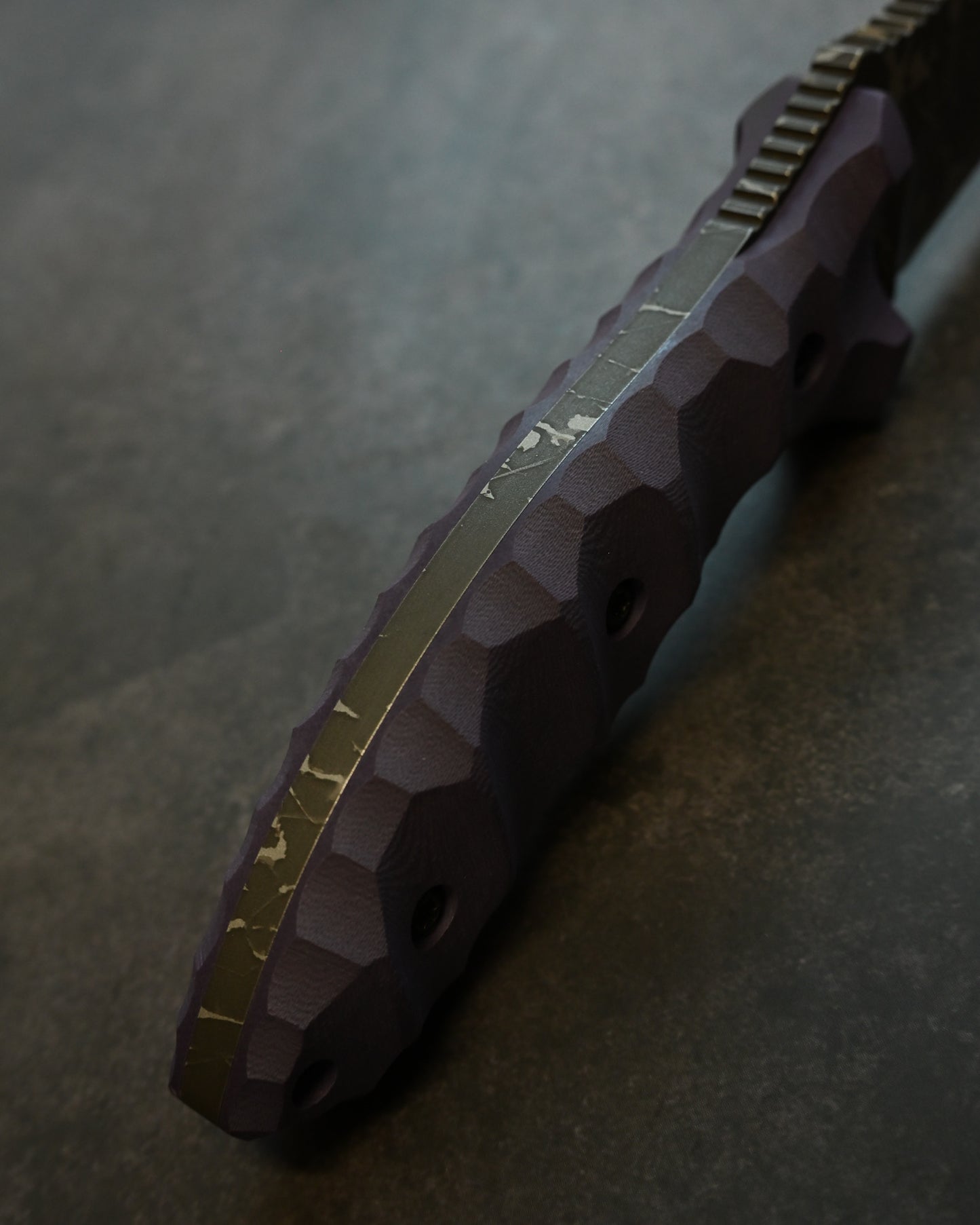 極稀少｜琵琶湖展会版｜松田昌之（松田菊男の二代目）「紫電 Shiden」｜OU-31 極厚アウトドア直刀｜G10ハンドル