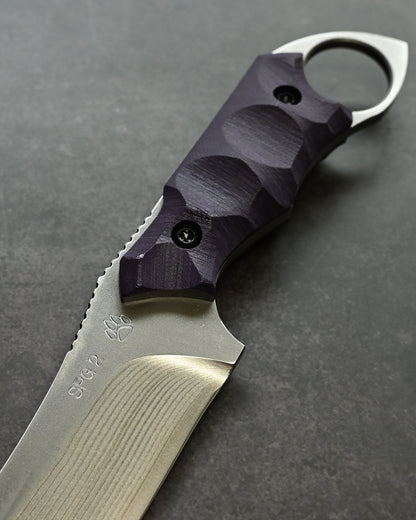 Kikuknives Badger | SPG-2 × Purple G10 | Masayuki Custom Knife [KIKU-BAG]