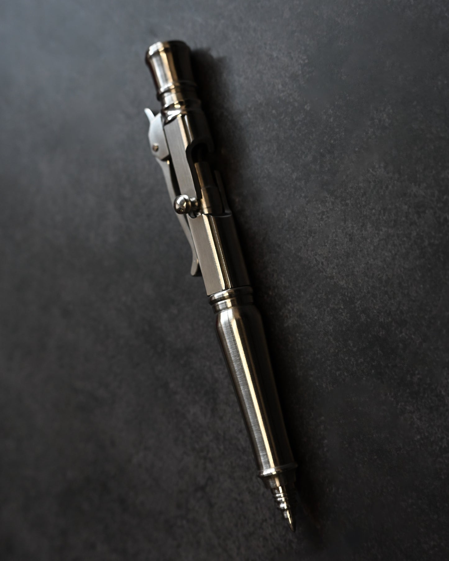 Hidetoshi Nakayama Kyoto Show Edition Stainless Steel Bolt-Action Tactical Pen Type A – Conical Tip