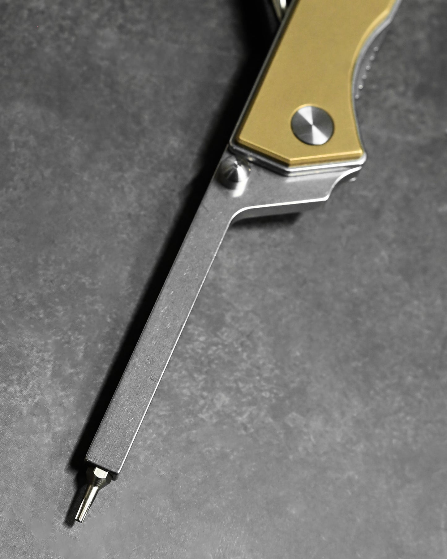 NUKNIVES T33 Multi-Functional Folding Screwdriver – Brass Handle (Includes EDC Pouch)