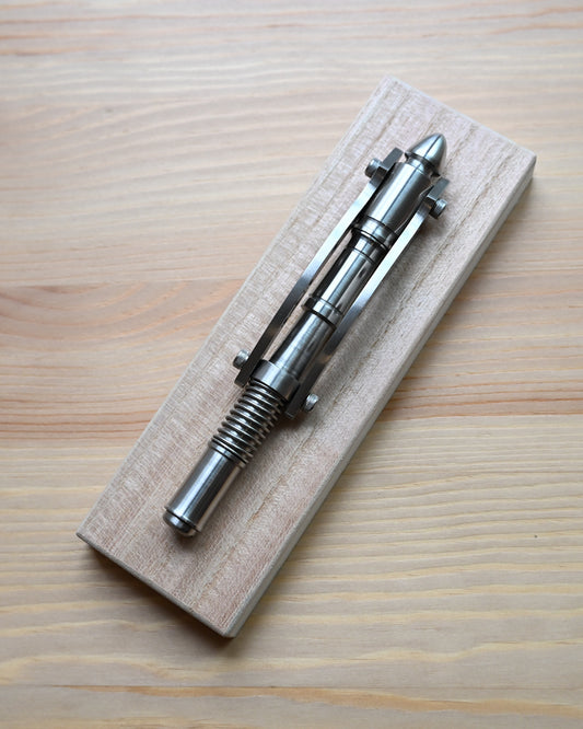 Nakayama Hideotoshi Handmade Tactical Pen – Cannon-Inspired Design | Mechanical Steampunk Aesthetic | Secure Cap Mechanism