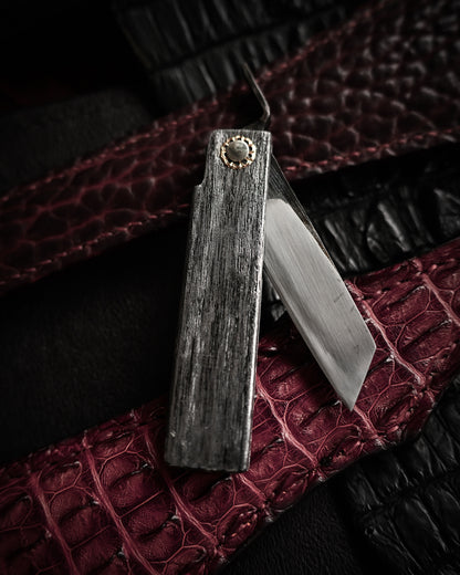 日本製 田代雅之 S705 One-Off 青紙 肥厚守 EDC カスタムフォールディングナイフ
