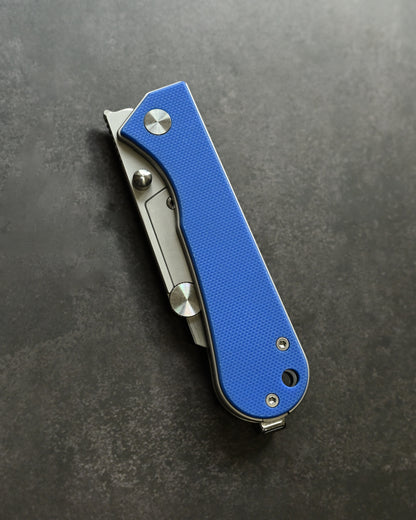 NUKNIVES G10 Blue Handle Quick-Open Replaceable Blade Utility Knife | Kumpanter U23