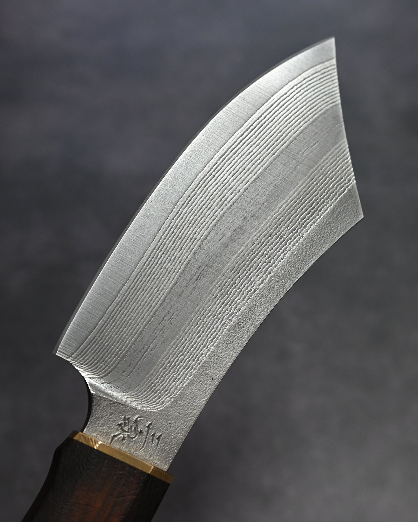 Sunizumi Knives “Little Brown” Full Custom Outdoor Bunka Knife R2 Damascus (#8)