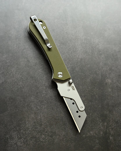 NUKNIVES OD Green G10 Handle Quick-Open Replaceable Blade Utility Knife | Kumpanter U23