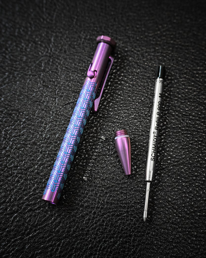 TACRAY Titanium Bolt Action Pen sunizumi Interlock pattern