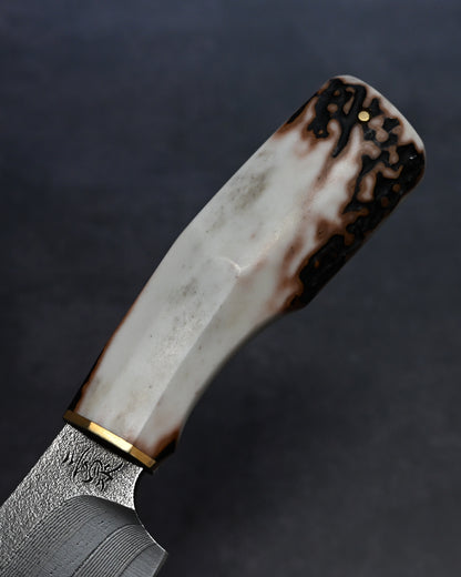 Sunizumi knives “Little Brown ” Full Custom Outdoor Bunka Knife R2 Damascus (#3）