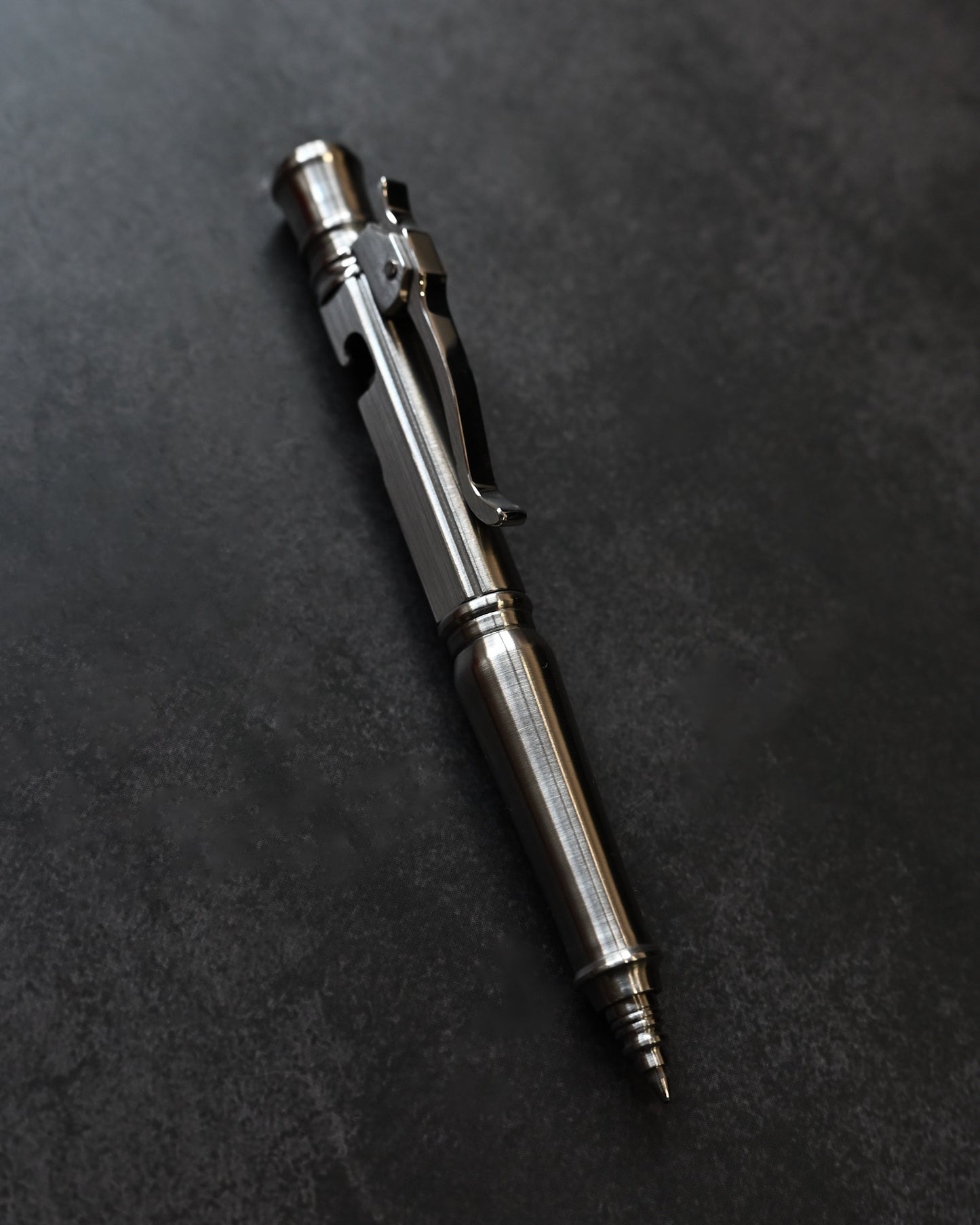 Hidetoshi Nakayama Kyoto Show Edition Stainless Steel Bolt-Action Tactical Pen Type A – Conical Tip