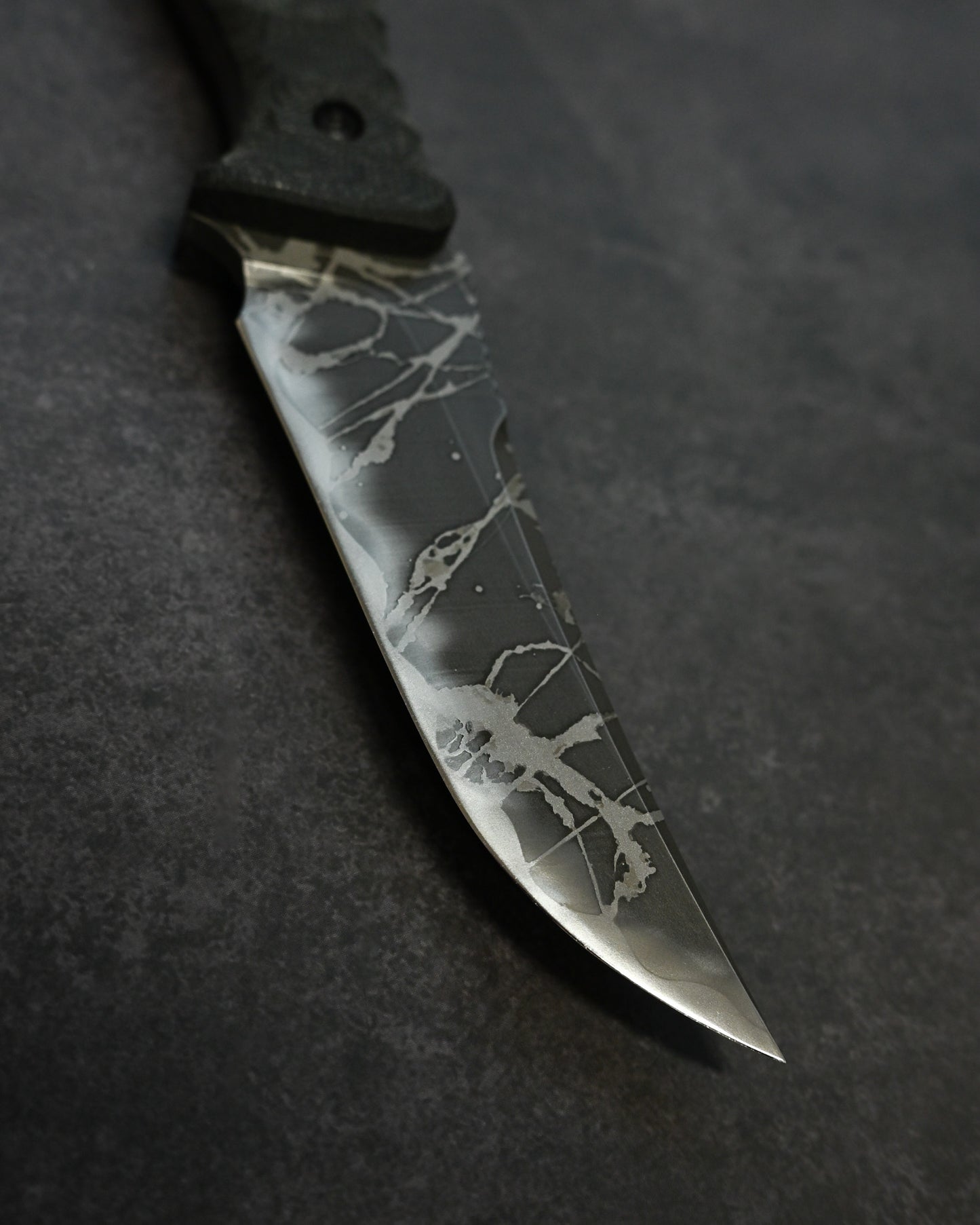 数量限定｜松田菊男「賤ヶ岳（Shizugatake）」｜OU-31 アウトドア直刀｜ブラック・キャンバスマイカルタハンドル｜日本製ハンドメイド