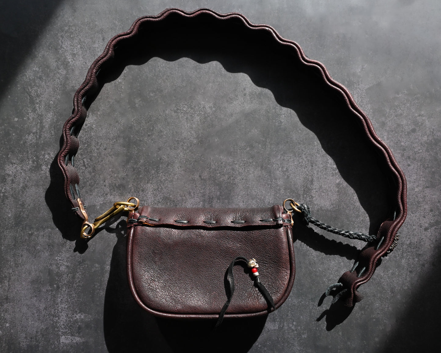 Wtopia CH4 ハンドメイド・カスタムバッグ バーガンディ（ワンオフ・一点物）