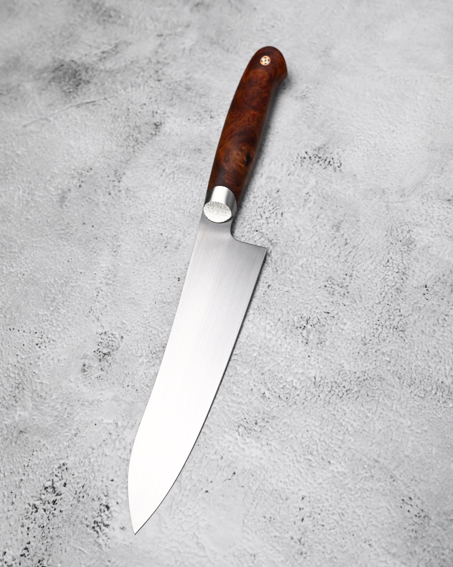Japan Made Hiroshi Saito Handmade SG2 Chef Knife｜Karin Wood Handle｜Hand-Brushed Blade