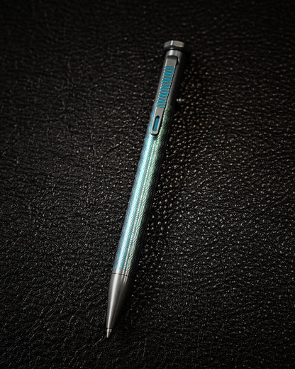 TACRAY Titanium Bolt Action Pen   Honeycomb Pattern