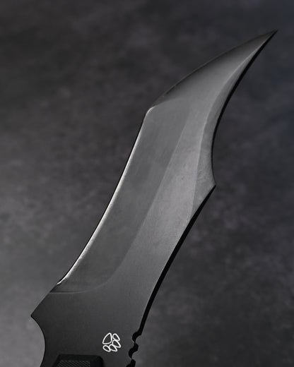 Black-One Japanese Fixed Blade Knife by Kiku knives (Masayuki Matsuda) Aogami Super Black G10